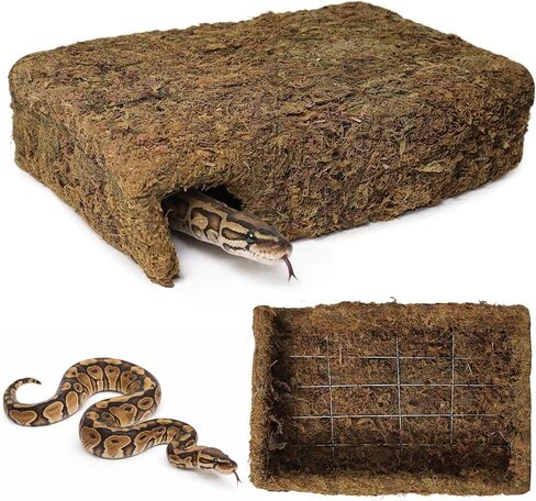L Size Green Moss Cave Hide, Reptile Shelter for Gecko Snake in Saudi Arabia