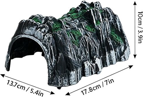 Hideout Simulated Rock cave,Evacuation Point,Reptile Hide Reptile Hides,Reptile pet Tortoise Lizard Landscaping for Climbing Pet Box,Caves Tank Accessories Decorations Habitat Décor (M) in Kuwait