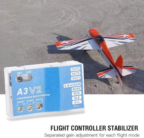 RC Flight Controller, F50A 3 Axle Gyro A3 V2 Flight Controller System, One Key Auto Hover, Multi Mode, HV Support for RC Fixed-Wing Airplane in Kuwait