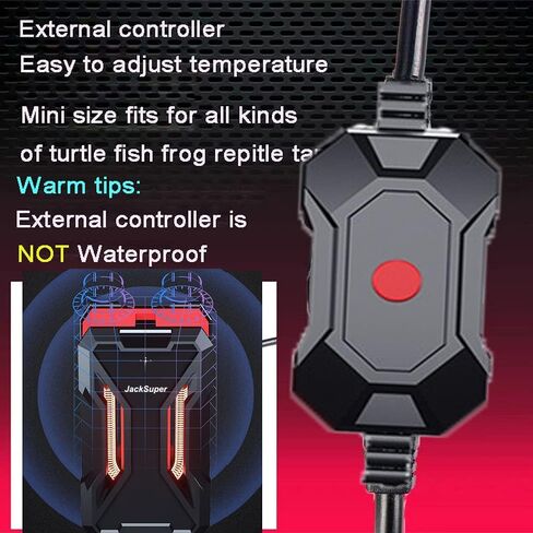 Aquarium Heater 75W 200W Fish Tank Submersible Heater Turtle Heat Rod with Temperature Display External Temperature Controller for Betta Frogs Newts Turtles (75W with LED Display) in Saudi Arabia