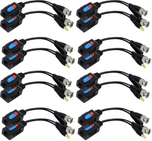 جهاز ارسال واستقبال بالون HD Cat5 RJ45 الى BNC مع موصل طاقة لكاميرا 720P 1080P 3MP 4MP 5MP HD-CVI/TVI/AHD/CVBS/960H من سي جي تايم (زوجين) in Kuwait
