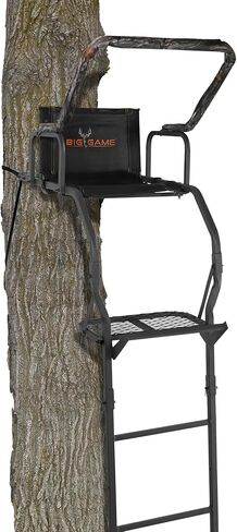 BIG GAME Warrior DXT Ladder Whitetail Deer Elk Mule Above Hunting Outdoors Flex-Tek Seat 17' Tall 1-Person Tree Stand in Kuwait