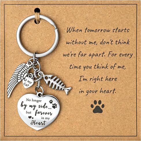 Pet Memorial Gifts for Dogs, Keepsakes Sympathy Remembrance Keychain, Pet Loss Paw Print Charm Key Ring Remembrances for Dog Passing Away Bereavement Gift – Stainless Steel in Kuwait