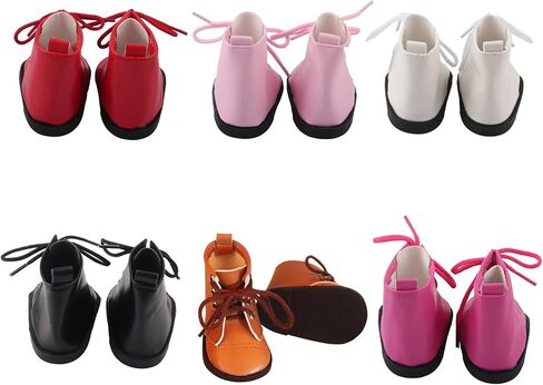 6 Pairs of 18-Inch Doll Boots, 18'' Doll Shoes American Doll Accessories 18 Inch Doll Accessories in Saudi Arabia