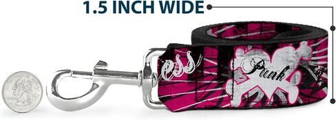 Buckle-Down Pet Leash - Punk Princess w/Piano Keys - 6 Feet Long - 1.5" Wide in Saudi Arabia
