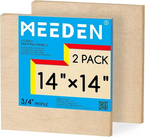 MEEDEN Unfinished Wood Canvas Board:18x24 Canvas Panel Pack of 2 in Kuwait