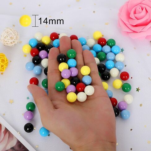 Game Replacement Balls, 80 Pieces Acrylic Colored Balls for Games-Board Games,Chinese Checkers Marbles,Aggravation Game,Marble Run Toy-14mm/8 Colors in Kuwait