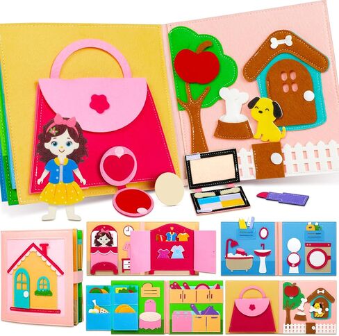 8 in 1 Montessori Busy Book Toddler 2-4 3-5 Girl Toys Boy Travel Toy in Saudi Arabia