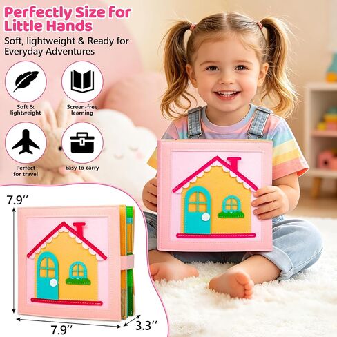 8 in 1 Montessori Busy Book Toddler 2-4 3-5 Girl Toys Boy Travel Toy in Saudi Arabia