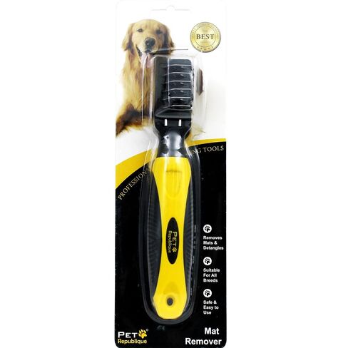 Pet Republique Dematting Tool for Dogs – Matt Splitters for Dogs, Cats, Rabbits, Long Haired Breed Pets – Effective Mat Remover, De-Matting Comb, or Dematter - Rake Super-Sharp Teeth Design in Saudi Arabia