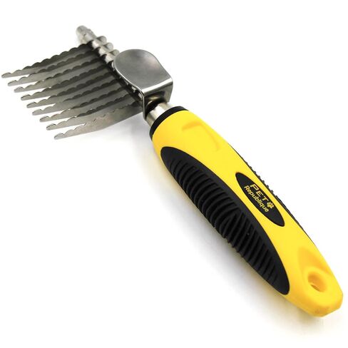 Pet Republique Dematting Tool for Dogs – Matt Splitters for Dogs, Cats, Rabbits, Long Haired Breed Pets – Effective Mat Remover, De-Matting Comb, or Dematter - Rake Super-Sharp Teeth Design in Saudi Arabia
