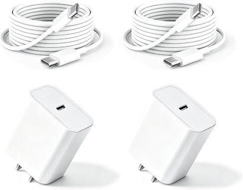 Apple iPad Charger, iPad Pro Charger, GKW 20W USB C Fast Charger for iPad 12.9/11/10.9 inch, Air 5th/4th, Mini 6th, 10th Generation, Apple Certified 10ft C to C Cable for New iPad 2022/2020/2018,2Pack in Kuwait