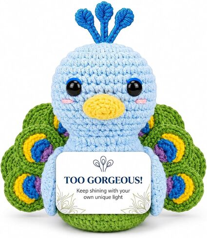 Crochet Peacock Gift for Women, for Friend Sister Daughter in Saudi Arabia