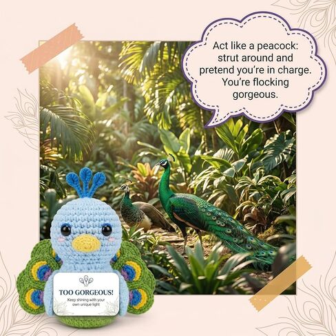 Crochet Peacock Gift for Women, for Friend Sister Daughter in Saudi Arabia