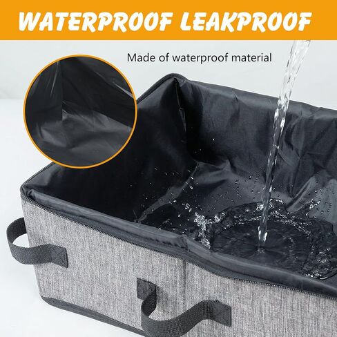 Foldable Travel Litter Box for Cats with Lid, Waterproof in Saudi Arabia