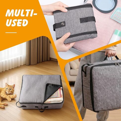 Foldable Travel Litter Box for Cats with Lid, Waterproof in Saudi Arabia