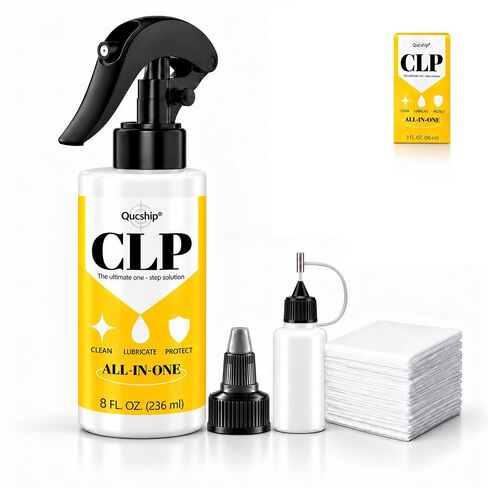 Gun Oil 2 oz & 1 oz Needle Oiler Gun Lubricant, Multi-Purpose Gun Cleaning Kit Protector, Clp Gun Cleaner and Lubricant, Gun Cleaning kit with Oil and Cleaner - by Qucship in Saudi Arabia