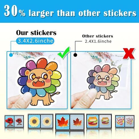 300 PCS Stickers Pack (50-850Pcs/Pack), Colorful VSCO Waterproof Stickers, Cute Aesthetic Stickers. Laptop, Water Bottle, Phone, Skateboard Stickers for Teens Girls Kids, Vinyl Sticker. in Kuwait