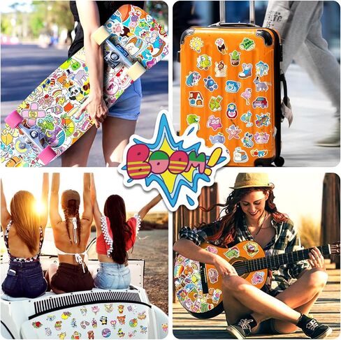 300 PCS Stickers Pack (50-850Pcs/Pack), Colorful VSCO Waterproof Stickers, Cute Aesthetic Stickers. Laptop, Water Bottle, Phone, Skateboard Stickers for Teens Girls Kids, Vinyl Sticker. in Kuwait