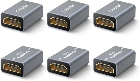 وصلة HDMI VCELINK 8K، HDMI 2.1 أنثى إلى أنثى، محول تمديد HDMI، يدعم 8K@60 هرتز / 4K@120 هرتز 120UHD، دقة 7680 * 4320، ثلاثي الأبعاد، HDR، ARC لأجهزة الكمبيوتر المحمول، الكمبيوتر الشخصي، الشاشة، تلفزيون Roku، عبوتان in Kuwait