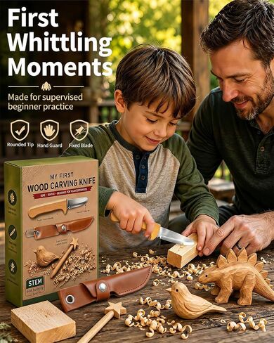 Whittling Knife for Kids, Safe Beginner Rounded Tip Wood Carving Knife in Saudi Arabia