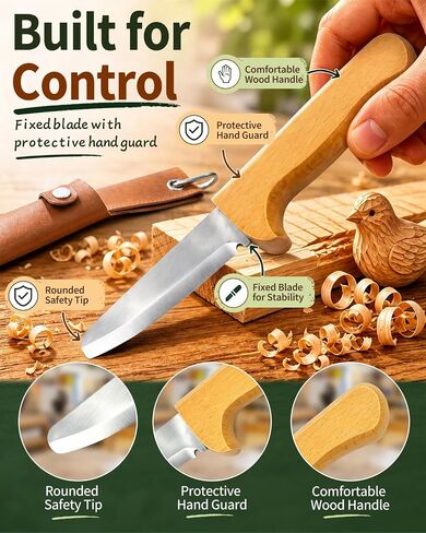 Whittling Knife for Kids, Safe Beginner Rounded Tip Wood Carving Knife in Saudi Arabia
