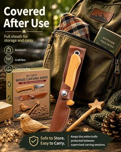 Whittling Knife for Kids, Safe Beginner Rounded Tip Wood Carving Knife in Saudi Arabia
