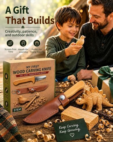 Whittling Knife for Kids, Safe Beginner Rounded Tip Wood Carving Knife in Saudi Arabia