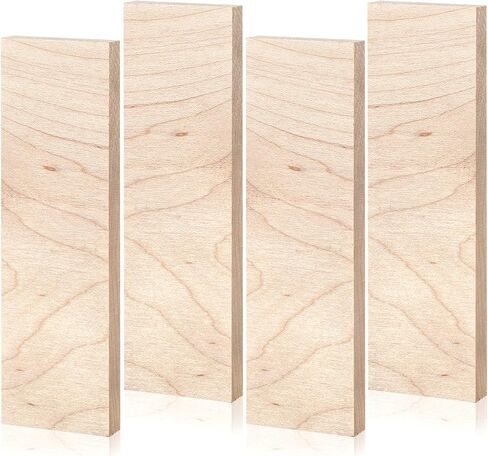 Chunful 4 Pcs Curly Maple Knife Handle Material in Kuwait