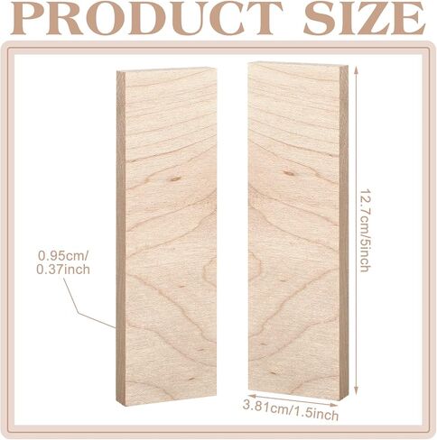 Chunful 4 Pcs Curly Maple Knife Handle Material in Kuwait