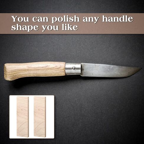 Chunful 4 Pcs Curly Maple Knife Handle Material in Kuwait