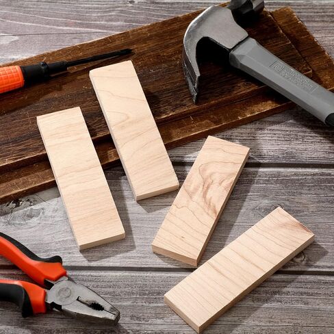 Chunful 4 Pcs Curly Maple Knife Handle Material in Kuwait