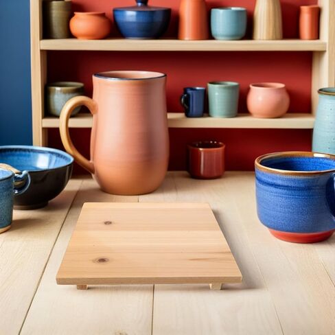 Wood Pottery Drying Board for Beginners and Hobbyists, Beige in Kuwait