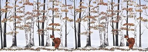 PETER PAUPER PRESS Fox and Birches Deluxe Boxed Holiday Cards (20 cards, 21 self-sealing envelopes) (Pack of 2) in Kuwait
