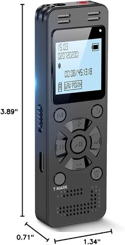 64GB Digital Voice Recorder for Lectures Meetings - EVIDA 4648 Hours Voice Activated Recording Device Audio Recorder with Playback,Password in Saudi Arabia