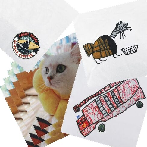 50 Pcs 6" x 6" Custom Sublimation Full Color Print Microfiber Cleaning Cloth for Eyeglasses/Camera Lens/Cell Phones-5.9" x 5.9" in Kuwait