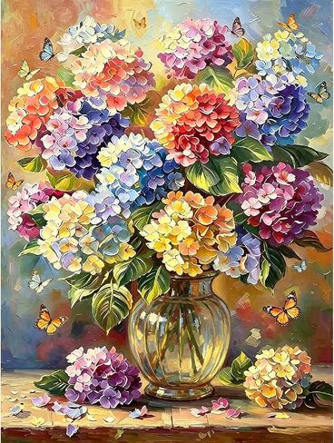 Arttoplus Flower Paint by Numbers Kit for Adults Canvas 16x20 inch in Saudi Arabia