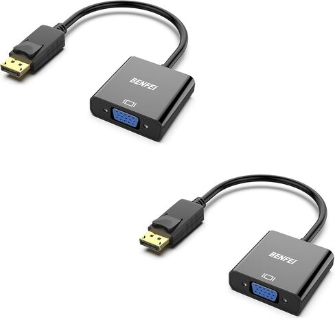 BENFEI DisplayPort to VGA,Gold-Plated Uni-directional DP Computer to VGA Screen Adapter 1080P (Male to Female) Compatible for Lenovo, Dell, HP, ASUS | Uni-directional DP Computer to VGA Screen Adapter 1080P (Male to Female) Compatible for Lenovo, Dell, HP in Kuwait