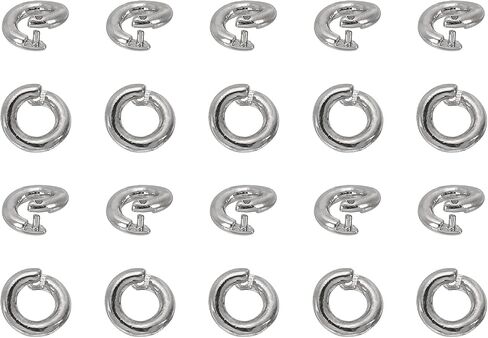 MECCANIXITY 20 Pcs Locking Jump Rings 12mm Round Twist Clasp 14k Gold in Kuwait
