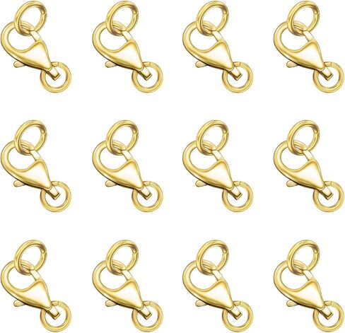 OHINGLT Lobster Claw Clasps with 2 Closed Jump Rings, Silver Jewelry Clasp in Saudi Arabia