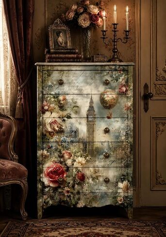 The Shabby Hummingbird Vintage Reverie Large Decoupage Paper, 21" x 29" in Kuwait