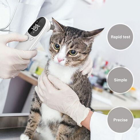 Pet Ear Thermometer for Dogs, Cats, and Livestock, Digital Ear Thermometers, Rechargeable, 1 Second Measurement, Noncontact, Veterinary Supplies in Saudi Arabia