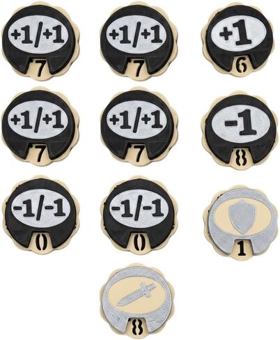 6/10 Pack MTG +1/+1 Counter & -1/-1 Spin Tokens, Single Sided 0-9 Hollow Out Number Trackers for MTG Commander EDH, TCG Card Game (10) in Saudi Arabia