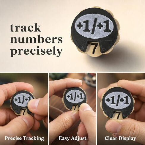 6/10 Pack MTG +1/+1 Counter & -1/-1 Spin Tokens, Single Sided 0-9 Hollow Out Number Trackers for MTG Commander EDH, TCG Card Game (10) in Saudi Arabia