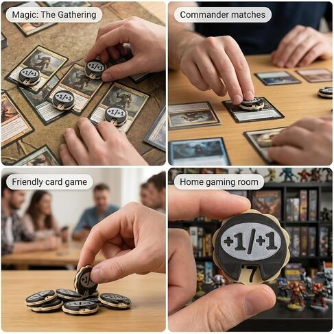 6/10 Pack MTG +1/+1 Counter & -1/-1 Spin Tokens, Single Sided 0-9 Hollow Out Number Trackers for MTG Commander EDH, TCG Card Game (10) in Saudi Arabia