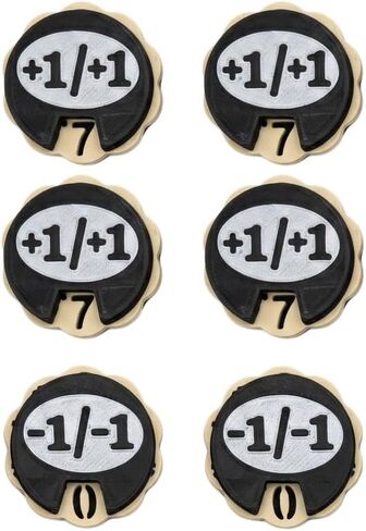 6/10 Pack MTG +1/+1 Counter & -1/-1 Spin Tokens, Single Sided 0-9 Hollow Out Number Trackers for MTG Commander EDH, TCG Card Game (10) in Saudi Arabia
