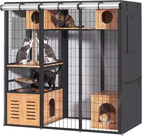 Outdoor Cat House Cover 73" L x 40" W x 73 H for Large Cat Enclosure in Saudi Arabia