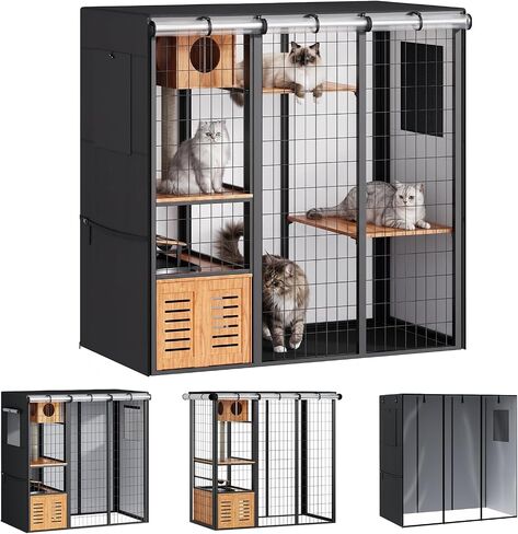 Outdoor Cat House Cover 73" L x 40" W x 73 H for Large Cat Enclosure in Saudi Arabia