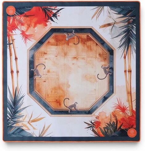 سجادة لعبة American Mahjong - مقاس 31.5 × 31.5 بوصة، سجادة طاولة ألعاب مبطنة مضادة للانزلاق ومقللة للضوضاء من أجل American Mah Jongg مع حقيبة حمل من القماش، تصميم POP جريء ملون نابض بالحياة in Kuwait