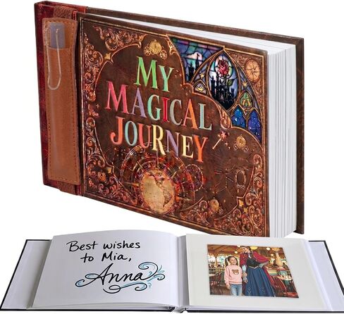 Disney Autograph Book & Photo Album with Built-in Pen Holder (Pen Not Included) – 2-in-1 Character Signature Book for Disney World & Disneyland, Holds 40 Autographs & 40 Photos in Saudi Arabia